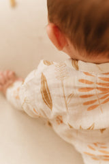 Blouse bébé pour idée cadeaux de naissance original - Paulin - Blouse Alisée Feuilles Crème en coton bio - Photo 7