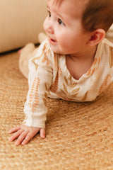 Blouse bébé pour idée cadeaux de naissance original - Paulin - Blouse Alisée Feuilles Crème en coton bio - Photo 8