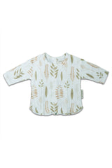 Blouse bébé pour cadeau de naissance original - Paulin - Blouse Alisée Feuilles Crème en coton bio - Photo 1
