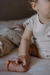 Body MC bébé pour idée cadeaux de naissance original - Studio Bohème - Body Bama Petites Figues Ecru en coton bio - Photo 4