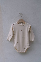 Body ML bébé pour idée cadeaux de naissance original - Studio Bohème - Body Manches Longues Lala Artichauts Ecru en coton bio - Photo 4