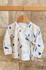 Kimono bébé pour idée cadeaux de naissance original - Joey Paris - Brassière Kimono Cesar Verão Blanc en coton bio - Photo 3