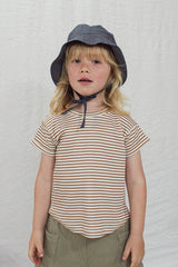 Chapeau bébé pour idée cadeaux de naissance original - Minabulle - Chapeau Barnabé Jean en coton bio - Photo 3