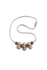 Collier d'allaitement Bébé en Coton Bio -  Pitigaïa  -  Collier de Portage Camel Marron- Photo 1