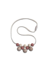 Collier d'allaitement Bébé en Coton Bio - Pitigaïa - Collier de Portage Terracotta Rose- Photo 1