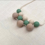 Collier d'allaitement Bébé en Coton Bio - Pitigaïa - Collier de Portage Vert - Photo 2