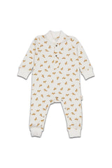 Combinaison bébé pour cadeau de naissance original - Joey Paris - Combinaison Ulisse Zebra Blanche en coton bio - Photo 1