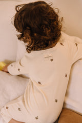 Combinaison bébé pour idée cadeaux de naissance original - Studio Bohème - Combinaison Ben Artichauts Ecru en coton bio - Photo 2