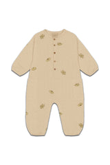 Combinaison bébé pour cadeau de naissance original - Studio Bohème - Combinaison Big Papi Motif Bananes Neutral en coton bio - Photo 1