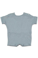 Combishort MC bébé pour cadeau de naissance original - Risu Risu - Combishort Club Bleu en coton bio - Photo 1