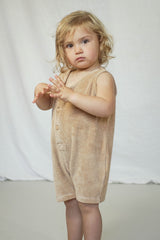 Combishort SM bébé pour idée cadeaux de naissance original - Minabulle - Combishort Sacha Latte en coton bio - Photo 2