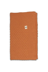 Couverture bébé pour cadeau de naissance original - Micu Micu - Couverture Bébé Orange en coton bio - Photo 1