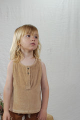 Débardeur bébé pour idée cadeaux de naissance original - Minabulle - Débardeur Lilo Latte en coton bio - Photo 3