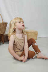 Débardeur bébé pour idée cadeaux de naissance original - Minabulle - Débardeur Lilo Latte en coton bio - Photo 4