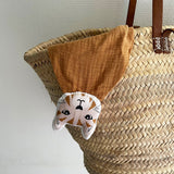 Doudou en Coton Bio Chat Camel-Orange