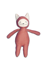 Doudou bébé pour cadeau de naissance original - Fabelab - Doudou Peluche en Coton Bio Renard Bordeaux en coton bio - Photo 1