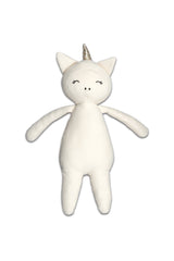 Doudou bébé pour cadeau de naissance original - Fabelab - Doudou Peluche en Coton Bio Licorne Blanche en coton bio - Photo 1