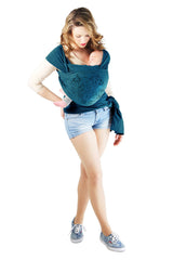 Echarpe de Portage bébé pour cadeau de naissance original - Love Radius - Echarpe Basic Bio Tatoo Bleu Rétro en coton bio - Photo 1