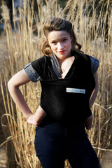 Echarpe de Portage bébé pour idée cadeaux de naissance original - Love Radius - Echarpe Basic Bio Presque Noire en coton bio - Photo 2