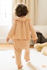 Ensemble bébé pour idée cadeaux de naissance original - Risu Risu - Ensemble Corolle Rose Saumon en coton bio - Photo 4