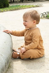 Ensemble bébé pour idée cadeaux de naissance original - Risu Risu - Ensemble Piccolo Dune Brun-Orange en coton bio - Photo 3