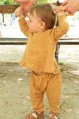 Ensemble bébé pour idée cadeaux de naissance original - Risu Risu - Ensemble Piccolo Dune Brun-Orange en coton bio - Photo 4