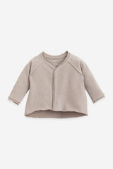 Pyjama bébé pour idée cadeaux de naissance original - Play Up - Ensemble Pyjama en Jersey Taupe en coton bio - Photo 2