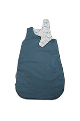 Gigoteuse bébé pour cadeau de naissance original - Fabelab - Gigoteuse en Coton Bio Réversible Bleue en coton bio - Photo 1