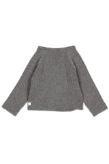 Gilet bébé pour idée cadeaux de naissance original - Buho - Gilet Cache Coeur Gris en coton bio - Photo 3