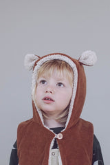 Gilet bébé pour idée cadeaux de naissance original - Minabulle - Gilet Sans Manches Amarok Cannelle en coton bio - Photo 3