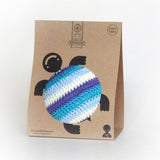 Hochet Balle en Crochet Bleue