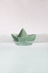 Jouet de Bain bébé pour idée cadeaux de naissance original - Oli & Carol - Jouet de Bain Bâteau Origami Menthe en coton bio - Photo 2
