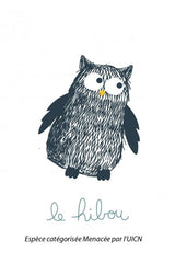 Veste bébé pour idée cadeaux de naissance original - La Queue Du Chat - Veste Hibou Bleu Ardoise en coton bio - Photo 3