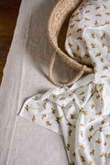 Lange bébé pour idée cadeaux de naissance original - Joey Paris - Lange en Coton Bio XL Siena Zebra Blanc en coton bio - Photo 3