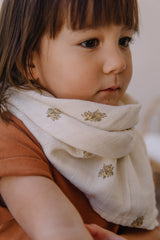 Lange bébé pour idée cadeaux de naissance original - Studio Bohème - Lange Doudou Le Petit Imprimé Bananes Ecru en coton bio - Photo 3