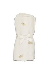 Lange bébé pour cadeau de naissance original - Studio Bohème - Lange Doudou Le Grand Imprimé Bananes Ecru en coton bio - Photo 1