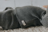 Legging bébé pour idée cadeaux de naissance original - Buho - Legging en Maille Côtelée Gris en coton bio - Photo 4
