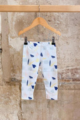 Legging bébé pour idée cadeaux de naissance original - Joey Paris - Legging Pedro Verão Blanc en coton bio - Photo 3