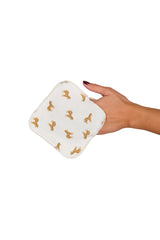 Lingettes lavables bébé pour idée cadeaux de naissance original - Joey Paris - Lot de 3 Petites Lingettes-gants Lavables Zoe Zebra Blanches en coton bio - Photo 3