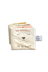 Livre d'éveil Bébé en Coton Bio - Carotte & Cie - Livre d'éveil Les Animaux de la Ferme- Photo 1