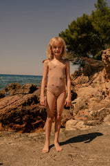 Maillot de Bain Une Pièce Roberta Poisson Boule Indian Tan Brun