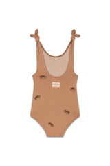 Maillot de Bain Une Pièce Roberta Poisson Boule Indian Tan Brun