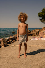 Short de Bain Chico Poisson Boule Bleu Gris