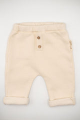 Pantalon bébé pour idée cadeaux de naissance original - Paulin - Pantalon Gabin Crème en coton bio - Photo 4