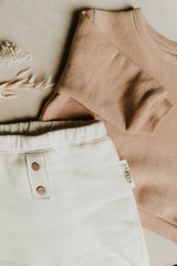 Pantalon bébé pour idée cadeaux de naissance original - Paulin - Pantalon Gabin Crème en coton bio - Photo 6