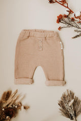 Pantalon bébé pour idée cadeaux de naissance original - Paulin - Pantalon Gabin Noisette en coton bio - Photo 3