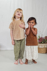 Pantalon bébé pour idée cadeaux de naissance original - Minabulle - Pantalon Anatole Kaki en coton bio - Photo 3