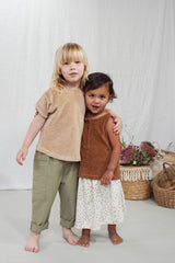 Pantalon bébé pour idée cadeaux de naissance original - Minabulle - Pantalon Anatole Kaki en coton bio - Photo 4