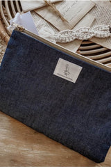 Protège Carnet de Santé avec Pochette Bleu