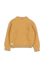 Pull bébé pour idée cadeaux de naissance original - Buho - Pull en Tricot Point de Riz Jaune en coton bio - Photo 2